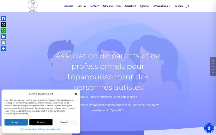 Ekrano kopija autisme-belgique.be