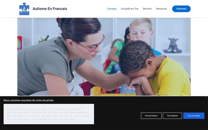 Ekrano kopija autisme-en-francais.ca
