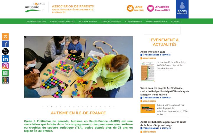 Ekrano kopija autisme-en-idf.org