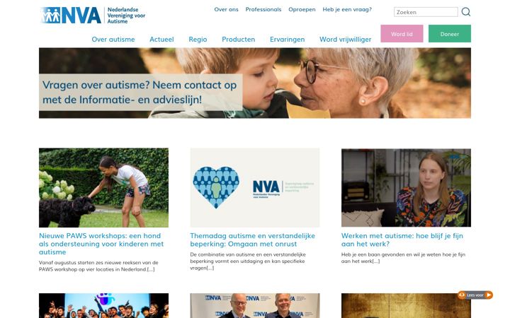 Screenshot of autisme.nl