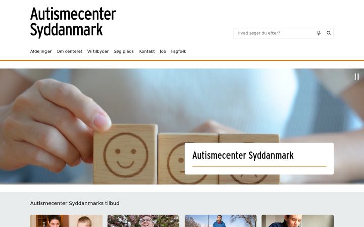 Screenshot of autismecentersyddanmark.dk