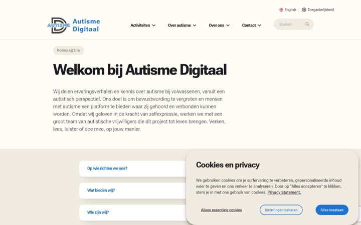 Ekrano kopija autismedigitaal.nl