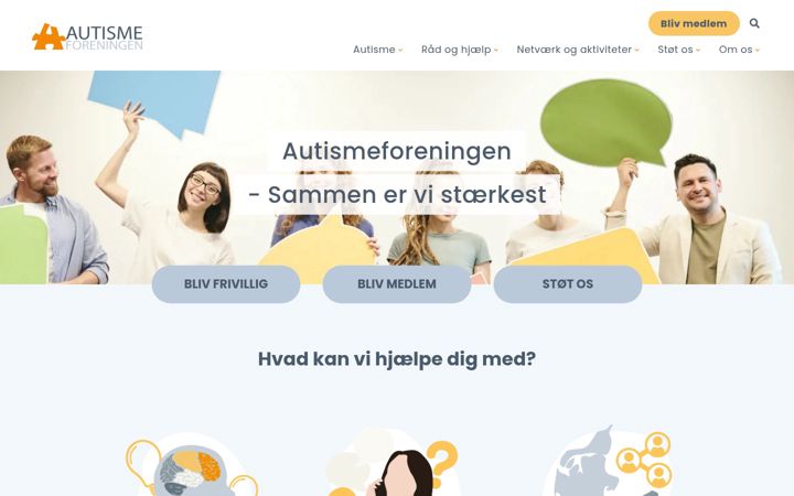 Screenshot of autismeforeningen.dk