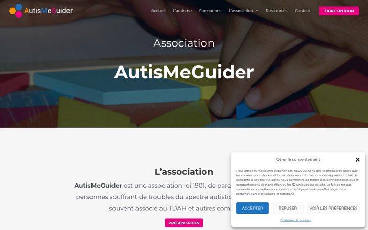 Screenshot of autismeguider.fr