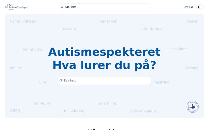 Snímek obrazovky autismekunnskap.no