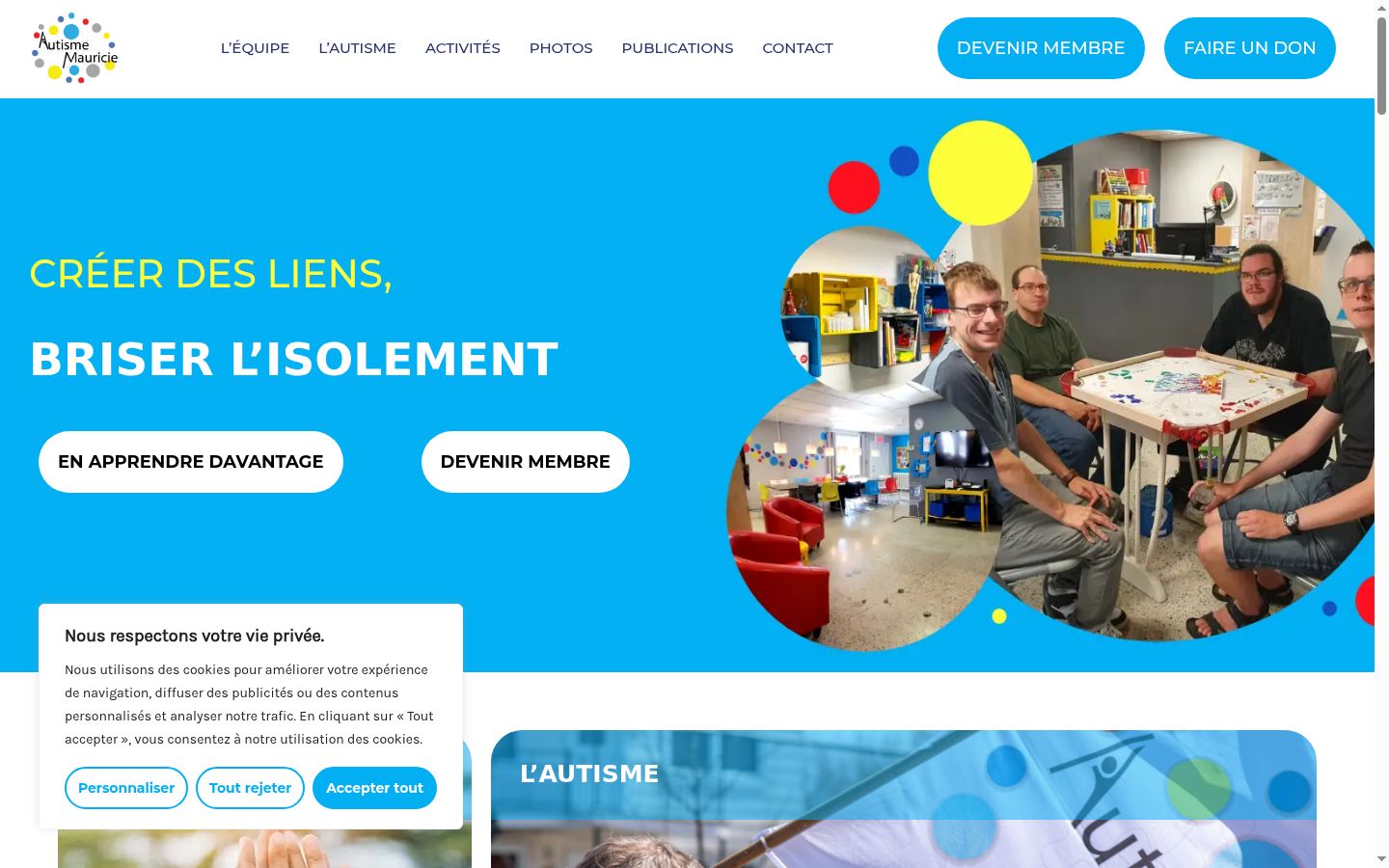 Screenshot des Einwilligungsbanners vor jeglicher Interaktion