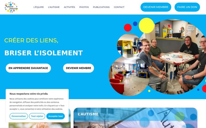 Screenshot von autismemauricie.com