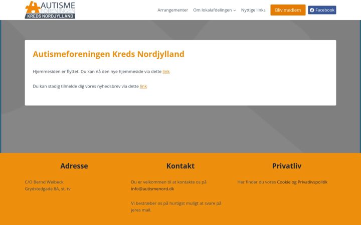 Screenshot of autismenord.dk