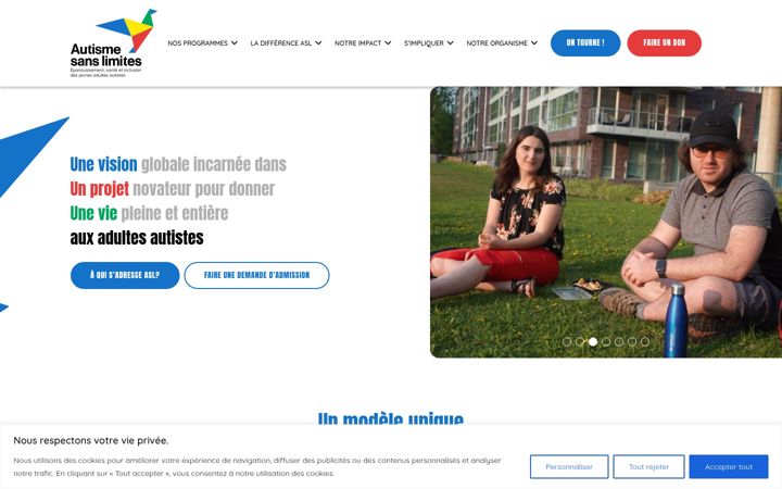 Ekraanipilt saidist autismesanslimites.org