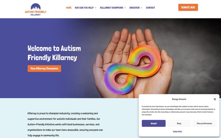 Screenshot of autismfriendlykillarney.com
