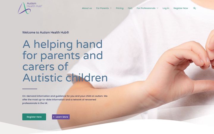 Screenshot of autismhealthhub.co.uk