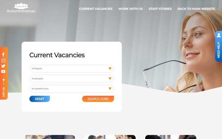 Screenshot of autisminitiativesjobs.org