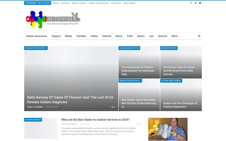 Screenshot von autismkey.com