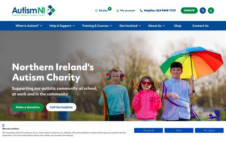 Screenshot of autismni.org