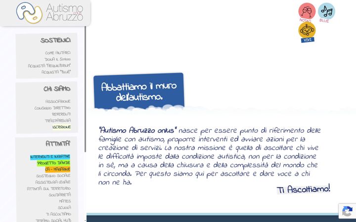Screenshot of autismoabruzzo.it