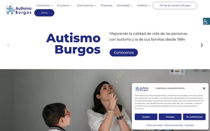 Screenshot of autismoburgos.es