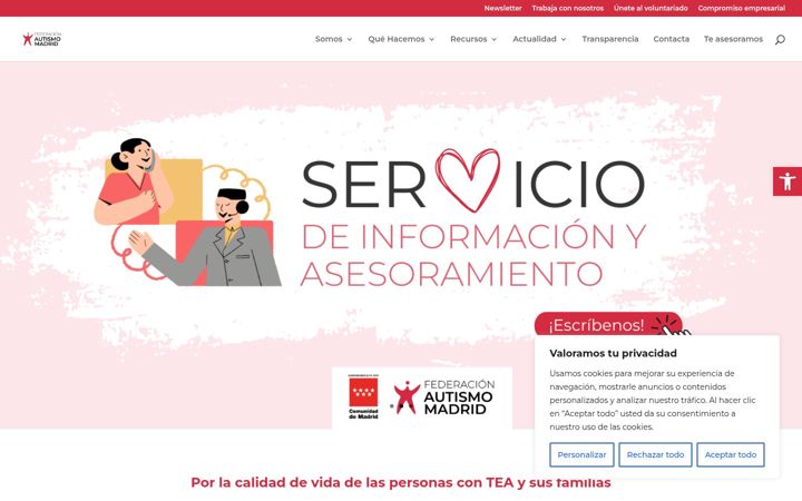 Skjermbilde av autismomadrid.es