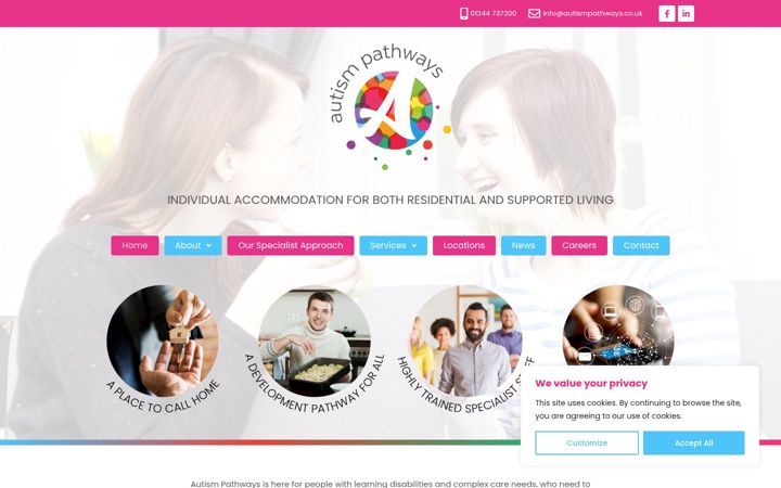 Screenshot von autismpathways.co.uk