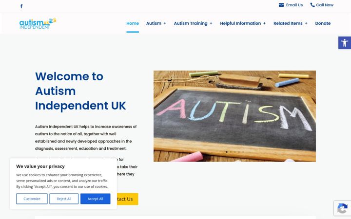Screenshot of autismuk.com