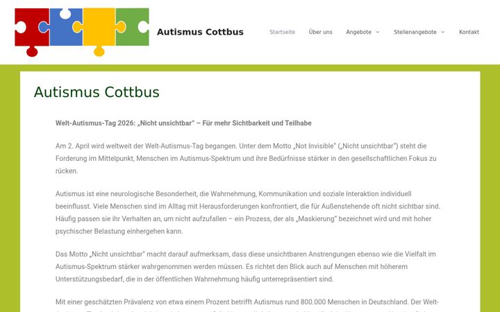 Screenshot von autismus-cottbus.de