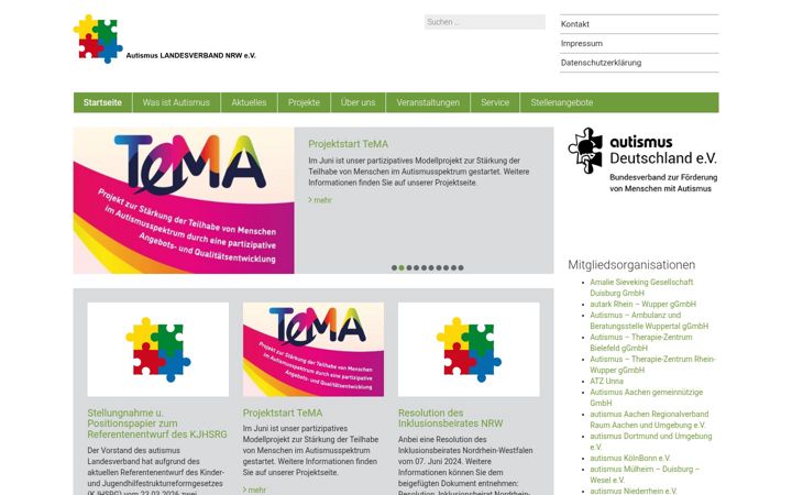 Screenshot von autismus-landesverband-nrw.de
