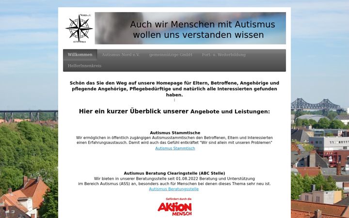 Screenshot of autismus-nord.de