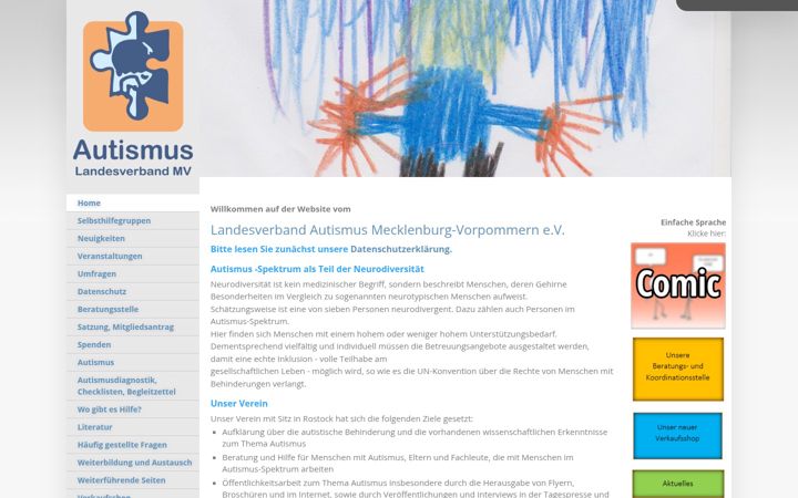 Screenshot of autismus-rostock.de