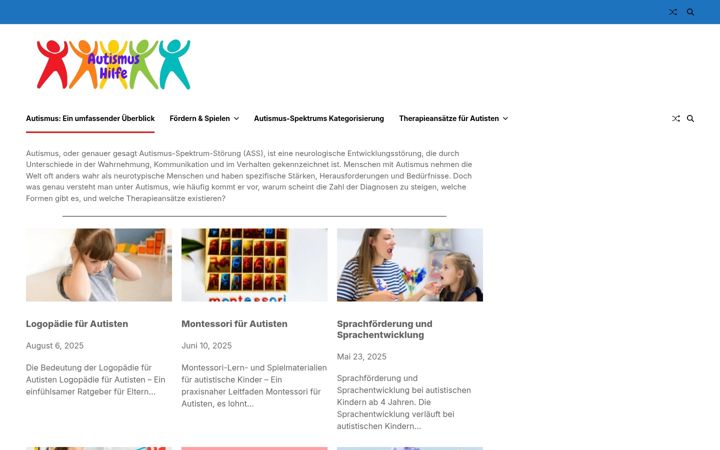 Screenshot of autismusspektrum-hilfe.de
