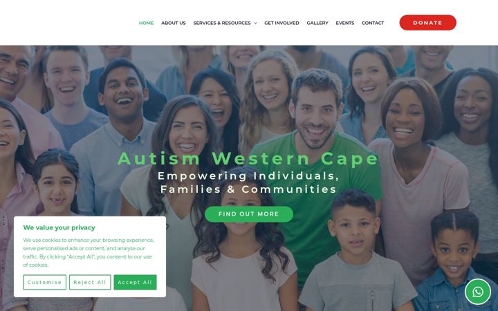 Zrzut ekranu autismwesterncape.org.za