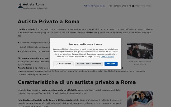 Screenshot of autista.roma.it