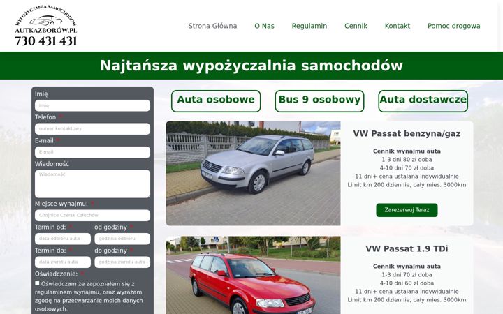 Screenshot of autkazborow.pl