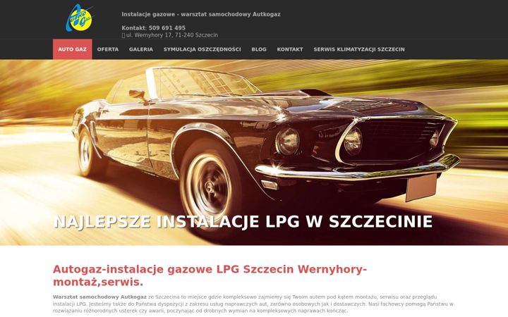 Screenshot of autkogaz.szczecin.pl