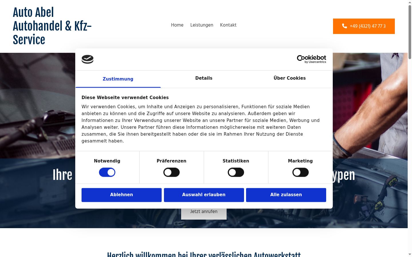 Snímek obrazovky baneru souhlasu zobrazeného před jakoukoli interakcí