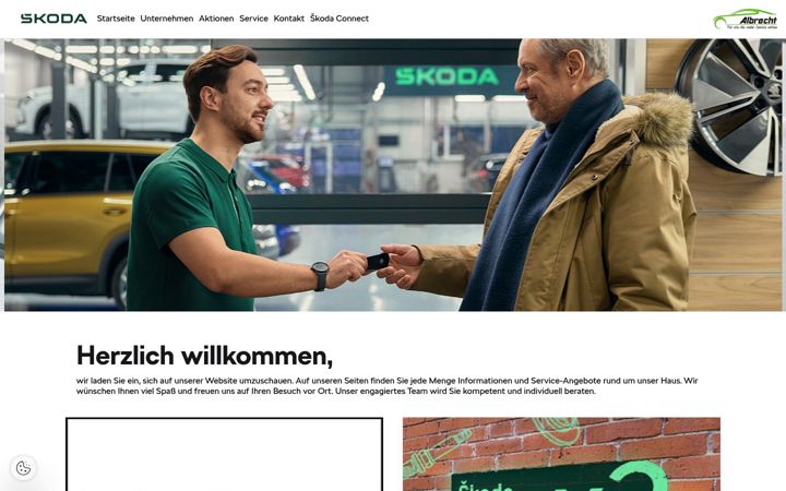 Screenshot of auto-albrecht.skoda-auto.de