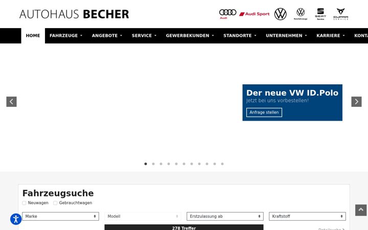 Screenshot of auto-becher.de