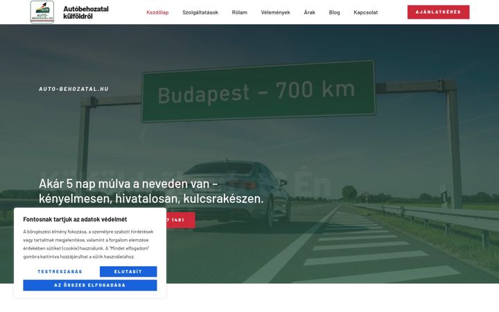 Screenshot of auto-behozatal.hu