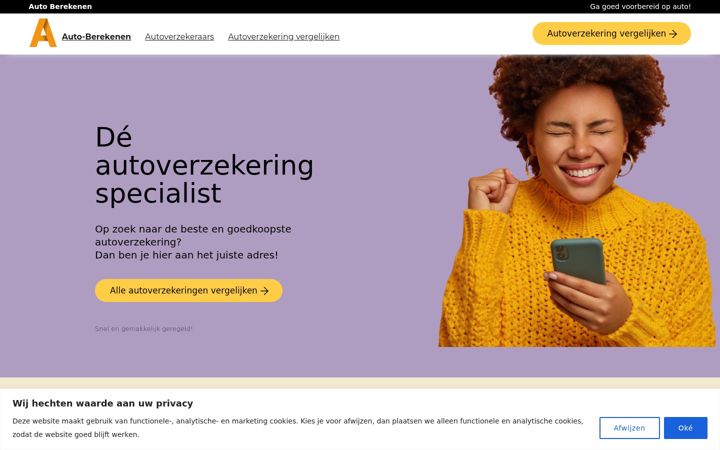 Screenshot di auto-berekenen.nl