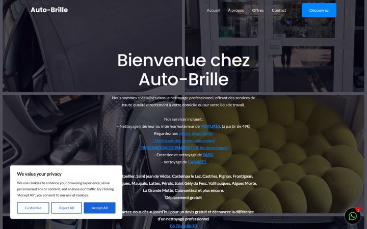 Skärmbild av auto-brille.com