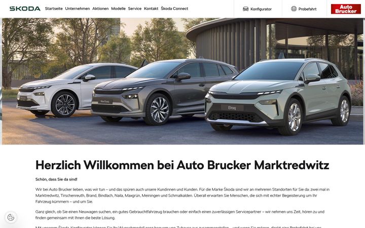Screenshot of auto-brucker.skoda-auto.de