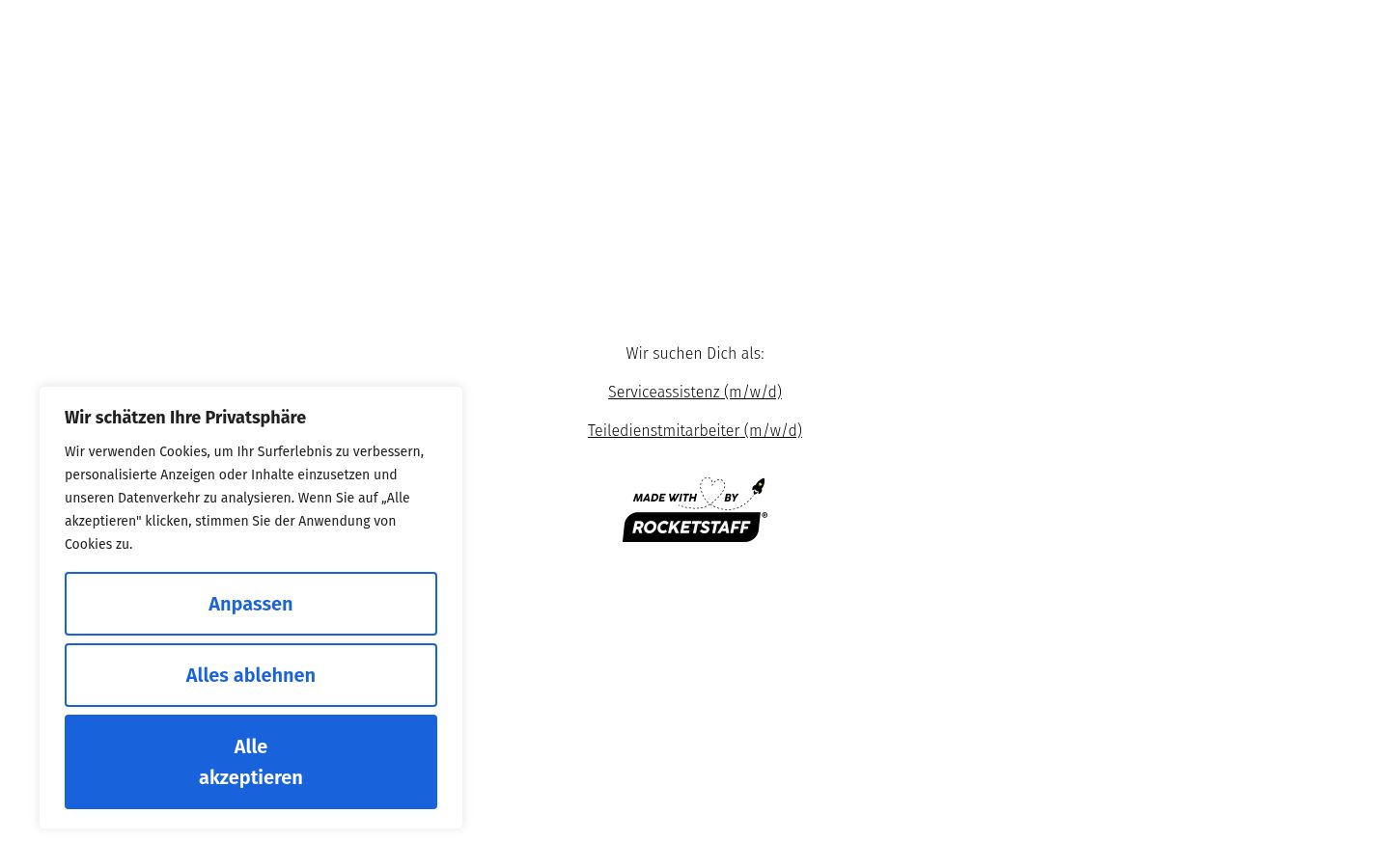 Screenshot van de toestemmingsbanner zoals getoond vóór enige interactie