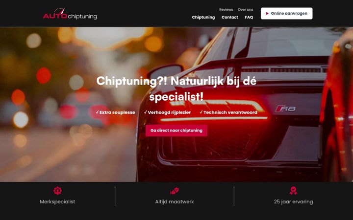 Screenshot of auto-chiptuning.nl