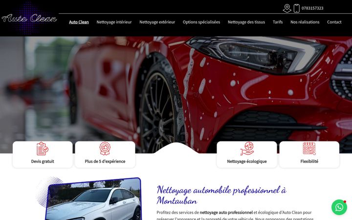 Екранна снимка на auto-clean82.fr