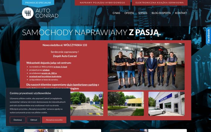 Екранна снимка на auto-conrad.pl