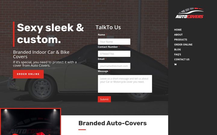 Screenshot of auto-covers.co.za