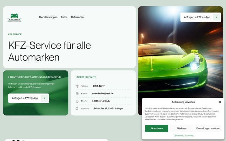 Screenshot of auto-davies.de