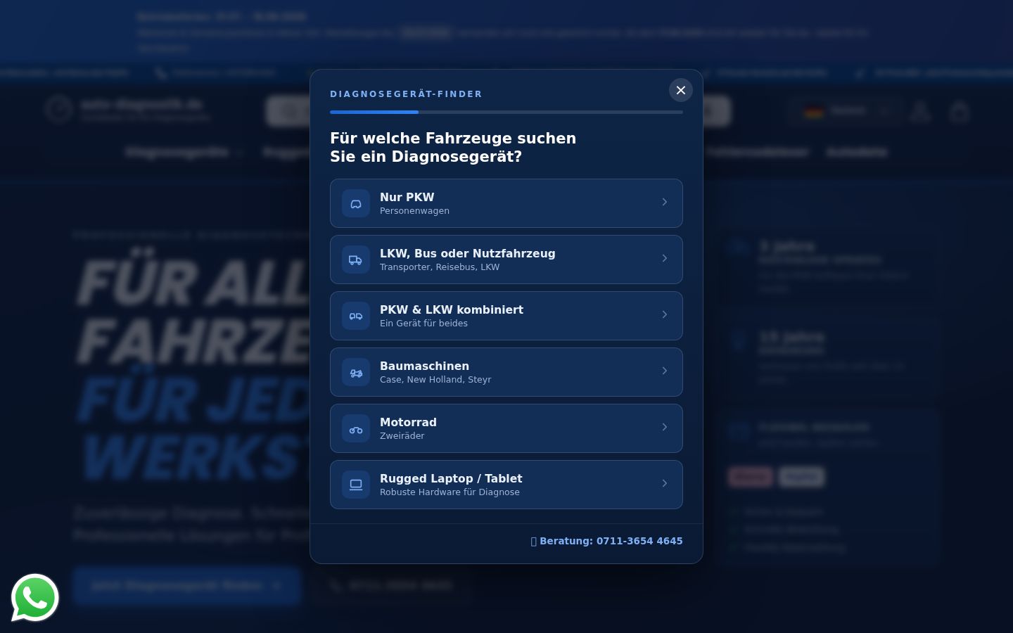 Screenshot des Einwilligungsbanners vor jeglicher Interaktion