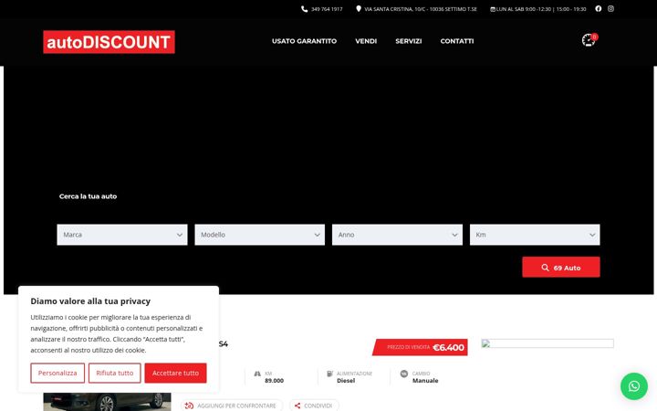Skjámynd af auto-discount.it