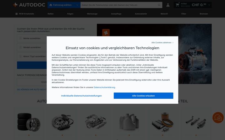 Skærmbillede af auto-doc.ch