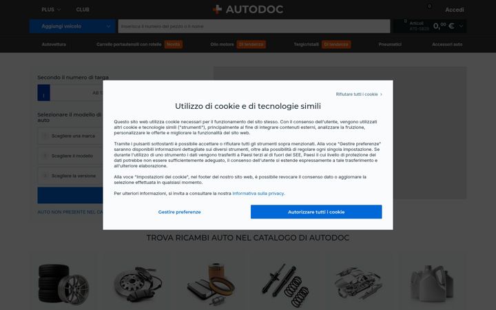 Ekrānuzņēmums no auto-doc.it
