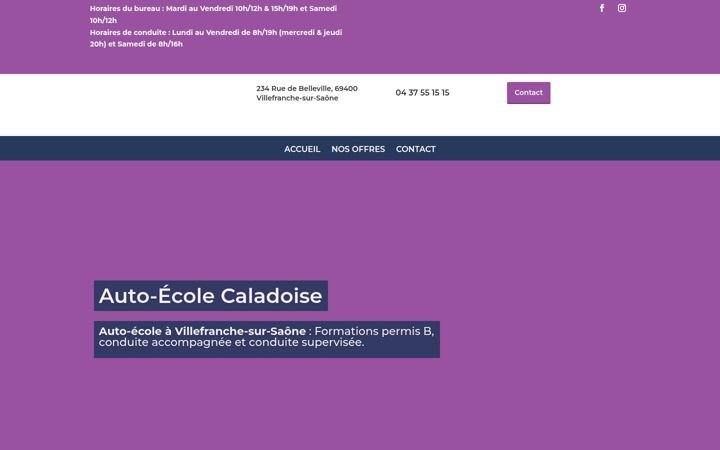 Screenshot di auto-ecole-caladoise.fr